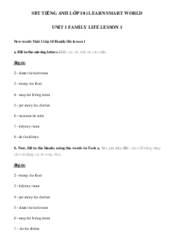 Sách bài tập tiếng Anh lớp 10 unit 1 lesson 1 i Learn Smart World