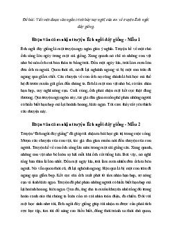 Văn mẫu lớp 7: Đoạn văn cảm nhận về truyện Ếch ngồi đáy giếng | Kết nối tri thức