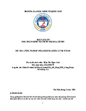 Bài tập lớn - Kinh tế Chính trị Mác-Lê Nin (KTCT01) | Đại học kinh tế quốc dân NEU
