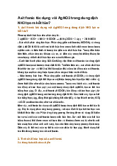 Axit fomic tác dụng với AgNO3 trong dung dịch NH3 tạo ra kết tủa?