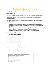 Listening Test Format: IELTS Preparation (Unit 1) | English 1 (TĐT) | Đại học Tôn Đức Thắng