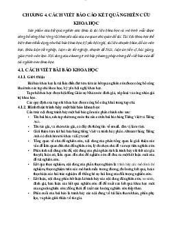 Bài giảng Phương pháp nghiên cứu khoa học Chương 4 | Trường Cao đẳng Du lịch Sài Gòn