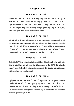 Văn mẫu lớp 6: Tóm tắt bài Cô Tô của Nguyễn Tuân (8 mẫu) | Kết nối tri thức