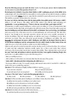 PASSAGE 8_Theme 2. Education (Giáo dục)