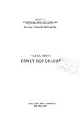 Tập bài giảng Tâm lý học quản lý | Trường Đại Học Nội Vụ Hà Nội