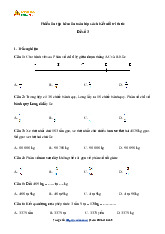 Phiếu bài tập hè môn Toán lớp 4 lên lớp 5 Kết nối tri thức - số 3
