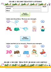 Đề thi cuối học kỳ 2 môn Tiếng Anh lớp 2