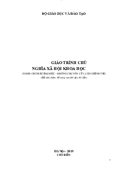 Giáo trình chủ nghĩa  xã hội khoa học