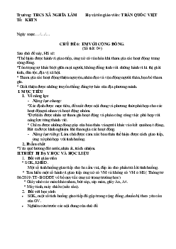 Giáo án Hoạt động trải nghiệm hướng nghiệp 7 Chủ đề 6 sách Kết nối tri thức với cuộc sống