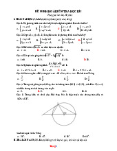 Đề Kiểm Tra Học Kỳ 1 Toán 9 Kết Nối Tri Thức Có Lời Giải