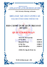 Đồ án cuối kỳ - Hệ quản trị cơ sở dữ liệu (NHOM8) - Quản lý khách sạn