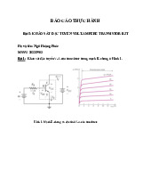 Khảo sát BJT V-A Đặc tuyến | Môn Điện tử cho CNTT - Đại học Bách Khoa Hà Nội