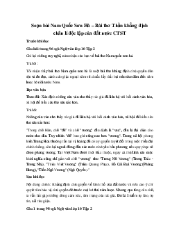 Soạn bài Nam Quốc Sơn Hà – Bài thơ Thần khẳng định chân lí độc lập của đất nước CTST
