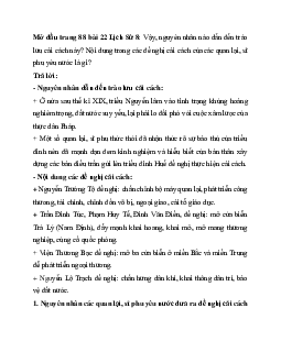 Giải SGK Lịch sử 8 bài 22: Trào lưu cải cách ở Việt Nam nửa cuối thế kỉ XIX | Chân trời sáng tạo