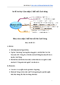 Cảm nhận 2 khổ thơ cuối bài thơ Ánh Trăng | Văn mẫu lớp 9
