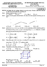 Đề thi thử tốt nghiệp THPT 2025 môn Toán trường THPT Trần Cao Vân, TP HCM