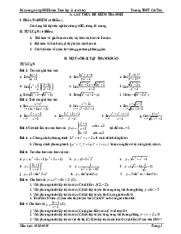 Bài tập trắc nghiệm Toán 11 học kỳ 1 có đáp án – Trần Quốc Nghĩa