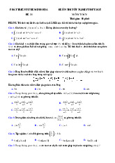 Đề thi thử tốt nghiệp THPT 2025 môn Toán bám sát đề minh họa - Đề 31