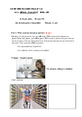 Đề thi minh họa Kỹ năng Viết môn Tiếng Anh  | Học viện Nông nghiệp Việt Nam