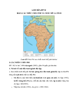Lịch Sử 12 bài 5: Các nước Châu Phi và Mĩ La-tinh