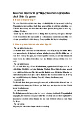 Trò chơi điện tử là gì? Nguyên nhân nghiện trò chơi điện tử, game