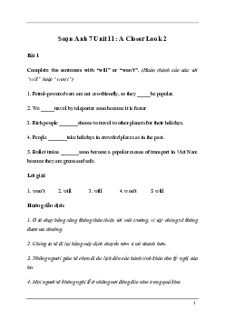 Giải Tiếng Anh 7 Unit 11: A Closer Look 2 | Global Success
