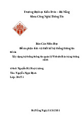 Báo cáo đồ án: Xây dựng hệ thống thông tin quản lý website bán hàng môn Hệ thống thông tin quản lý | Trường Đại học Kiến trúc Đà Nẵng