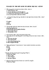 Tài liệu ôn thi cuối kì Kinh tế Chính trị Mác - Lênin | Đại học Nguyễn Tất Thành