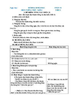 Giáo án Tiếng Việt lớp 4 Tuần 35 | Chân trời sáng tạo