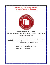 Bài thu hoạch - Tư tưởng Hồ Chí Minh - Trường đại học ngoại thương