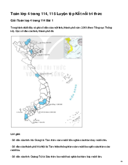 Toán lớp 4 Bài 33: Ôn tập các số đến lớp triệu Kết nối tri thức