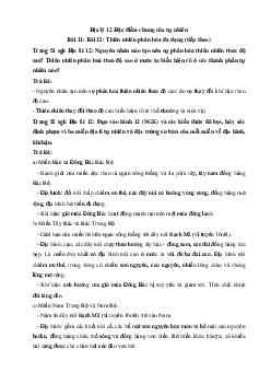 Giải bài tập SGK Địa Lý lớp 12 Bài 12: Thiên nhiên phân hóa đa dạng (tiếp theo)