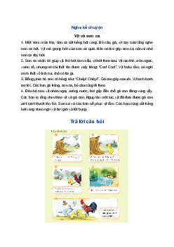 Kể chuyện Vịt và sơn ca | Tiếng việt 1 Cánh Diều