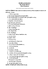 General english 1 practice test 2 môn Tiếng Anh lớp 3