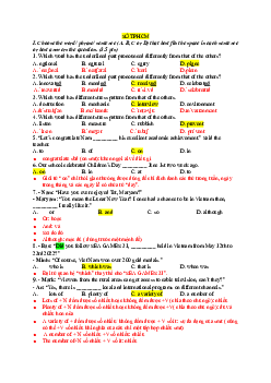 Đề thi tuyển sinh lớp 10 THPT năm học 2022-2023 môn Tiếng Anh (không chuyên) - Sở Giáo dục và Đào tạo TP Hồ Chí Minh có đáp án và giải thích chi tiết