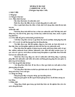 Bài 18: Hợp chất carbonyl | Giáo án Hóa 11 Chân trời sáng tạo