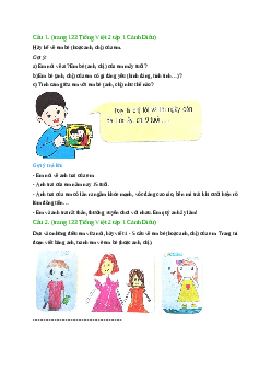 Giải SGK môn Tiếng việt 2 - Bài 16:  Viết về anh chị em của em(1) | Cánh Diều