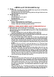 Chính sách văn hoá đối ngoại - Cơ sở văn hóa Việt Nam | Trường Đại học Văn hóa Hà Nội