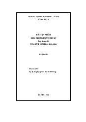 Bài tập nhóm học phần Luật hình sự | Trường đại học Lao động - Xã hội