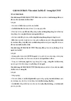 Giải Sử 10 Bài 8: Văn minh Ấn Độ cổ - trung đại CTST