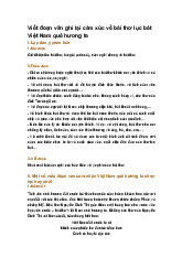 Viết đoạn văn ghi lại cảm xúc về bài thơ lục bát Việt Nam quê hương ta