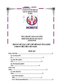 Tiểu luận môn Xã hội học đề tài "Hành vi nói tục, chửi thề hiện nay của thanh thiếu niên Việt Nam"