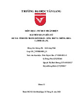 TÌNH YÊU TRƯỚC HÔN NHÂN : SỐNG THỬ VÀ NHỮNG KHÍA CẠNH ĐA DẠNG- Trường Đại Học Văn Lang