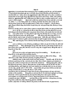 Một vài mẫu câu ôn tập Unit 5 học phần Tiếng anh cơ bản