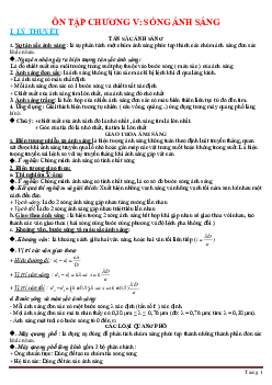 Trắc nghiệm ôn tập chương sóng ánh sáng