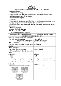 Giáo án buổi 2 Toán 2 sách Cánh diều (Cả năm) | Tuần 27