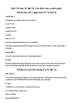 Tin học 10 Bài 18: Các lệnh vào ra đơn giản | Kết Nối Tri Thức
