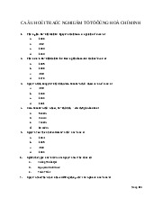 300 Cau hoi TN môn Tthcm Môn Công nghệ lạnh thực phẩm |  Học Viện nông nghiệp Việt Nam