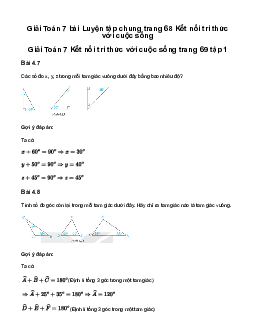 Giải Toán 7 Luyện tập chung trang 68 | Kết nối tri thức