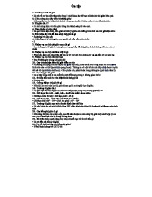 Đề cương Ôn tập Cơ sở Tạo hình PT01